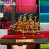Quà tặng Tân Gia Khai Trương - Mô Hình Thuyền Dát Vàng 24K