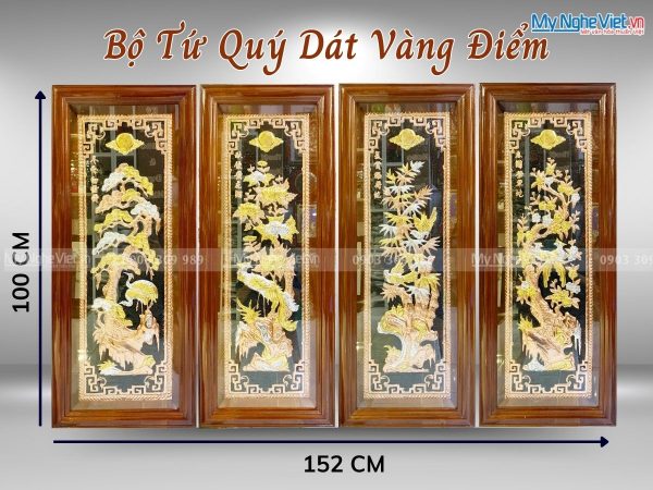 Quà Tân Gia Khai Trương - Tranh Đồng Tùng Cúc Trúc Mai