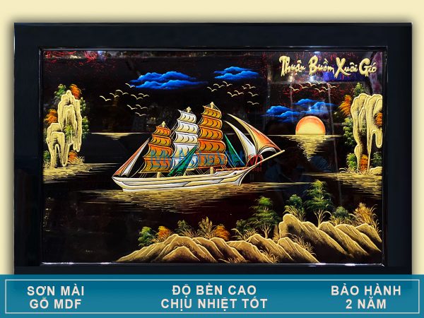 Quà Tân Gia Khai Trương - Tranh Thuận Buồm Xuôi Gió phù điêu