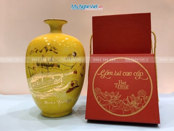 Bình thu tài gốm Bát Tràng