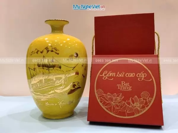 Bình thu tài gốm Bát Tràng