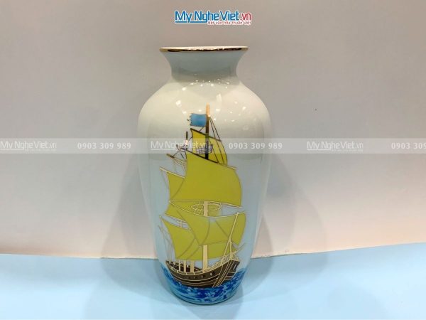 Quà Tân Gia Khai Trương - Bình Hoa Gốm Thuận Buồm Xuôi Gió