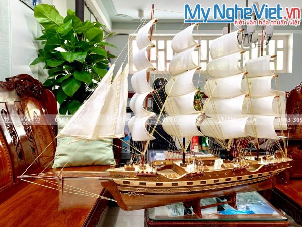 Quà tân gia khai trương - Mô hình thuyền buồm France II thân 60cm hàng thường