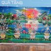 Quà Tân Gia - Bộ Tranh Sơn Mài Mai Lan Cúc Trúc Nền Xanh