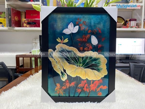 Tranh Sơn Mài Hoa Sen - Quà Tặng Tân Gia Khai Trương Tuyệt Vời