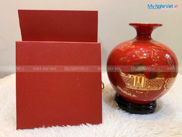 Quà Tân Gia - Bình Hút Tài Lộc Vẽ Tam Cảnh Hà Nội - MNV-HBT22/4