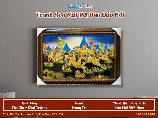 Tranh Sơn Mài Mã Đáo Thành Công